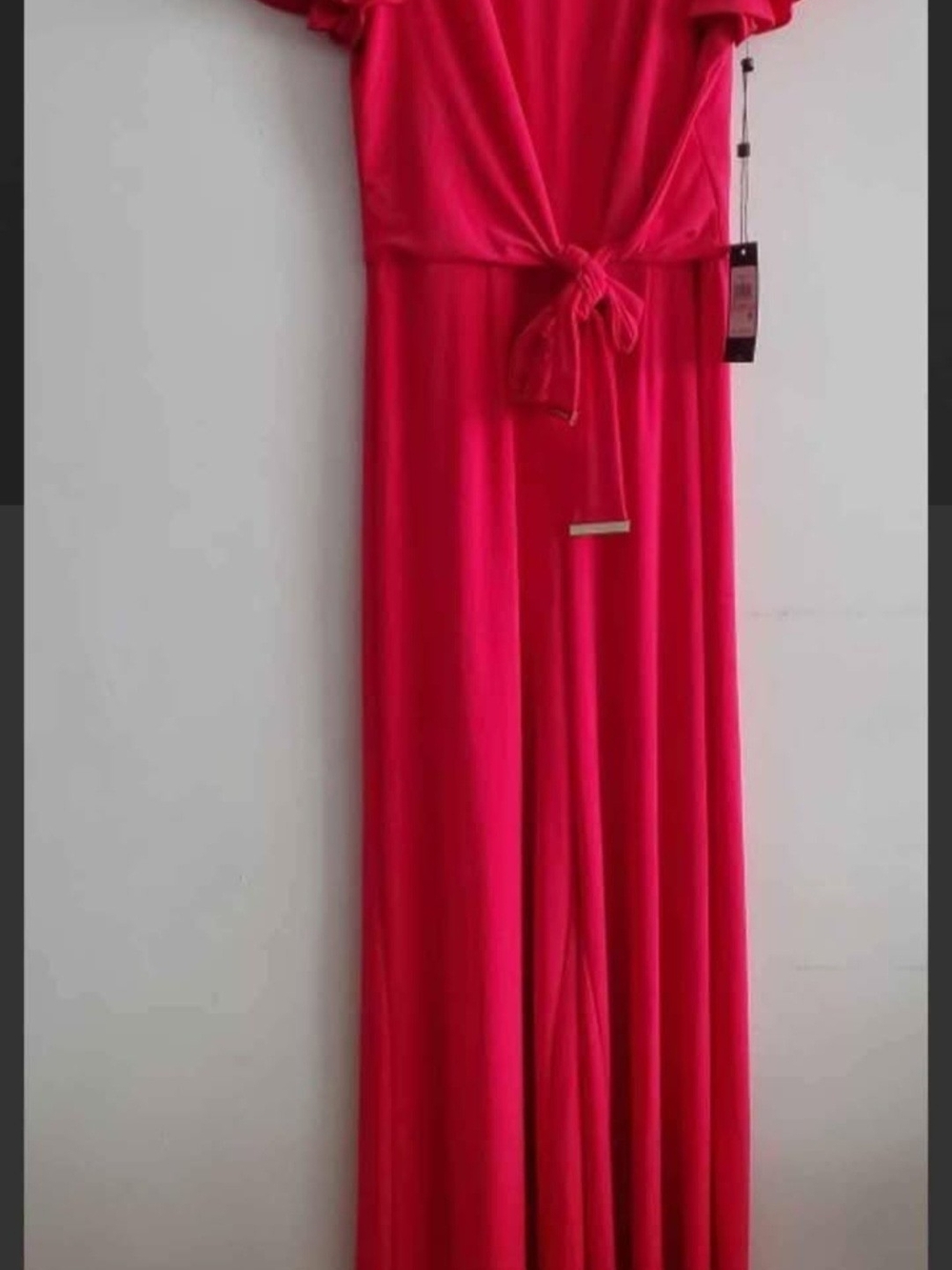 Tommy Hilfiger Bright Pink Tie-Waist Wide-Leg Jumpsuit